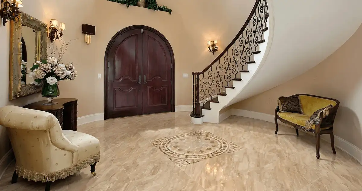 Entrance hall with professionally installed ceramic tile flooring in Erie PA